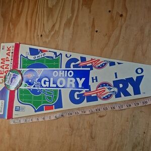 Vtg Wincraft Ohio Glory Team Button Sticker and Pennant